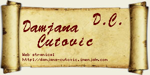 Damjana Čutović vizit kartica